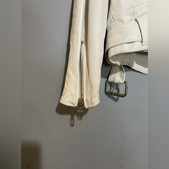 Vintage Victoria Leather White Leather Jacket - Picture 8 of 9